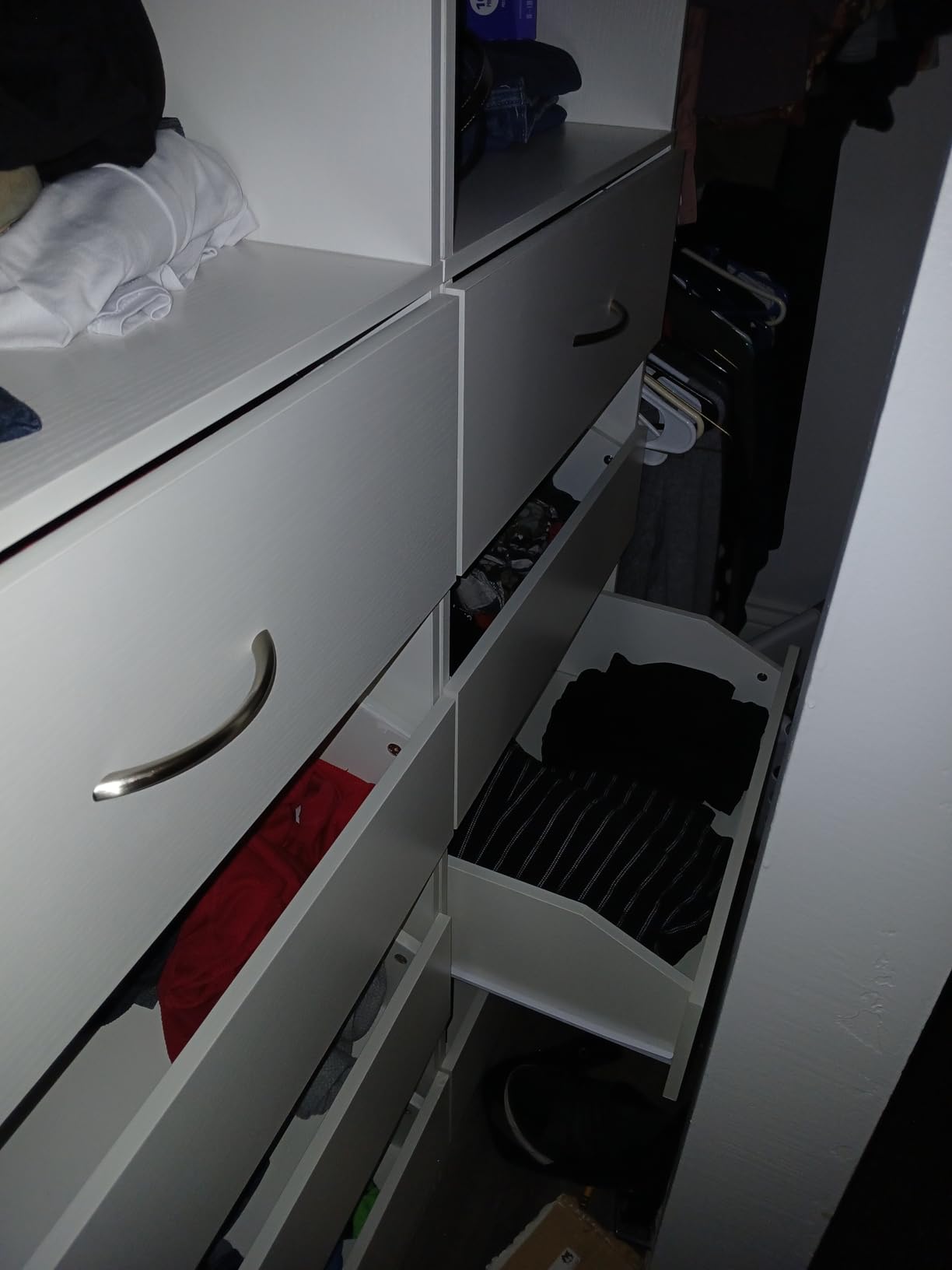 Aheaplus Closet System, 6-15Ft Closet Organizer with 8 Wooden Drawers,White customer photo 2