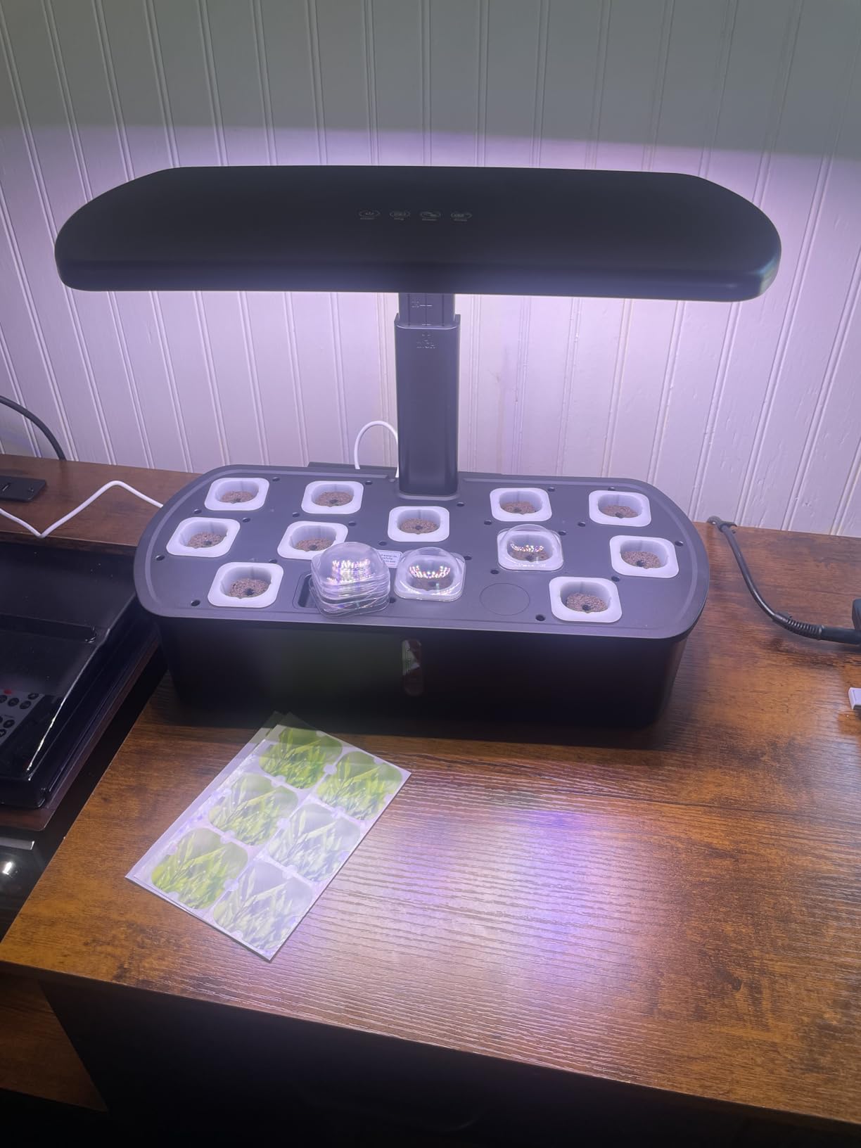 litokam Hydroponics Growing System Kit, 15-Pod Indoor Herb Garden Planter with 24W Grow Light & APP Control, Indoor Gardening System with 2 Grow Modes, Quiet Pump & 24H Timer customer photo 2