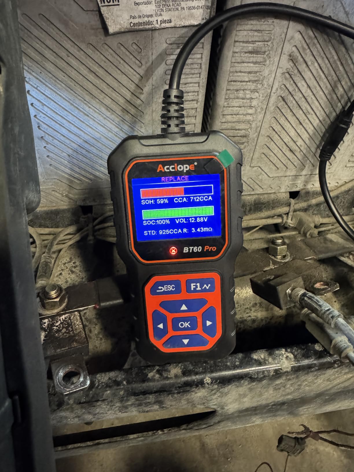 BT60 PRO 2–120Ah Battery Tester 6V/12V/24V 100–3000 CCA QR Report customer photo 1