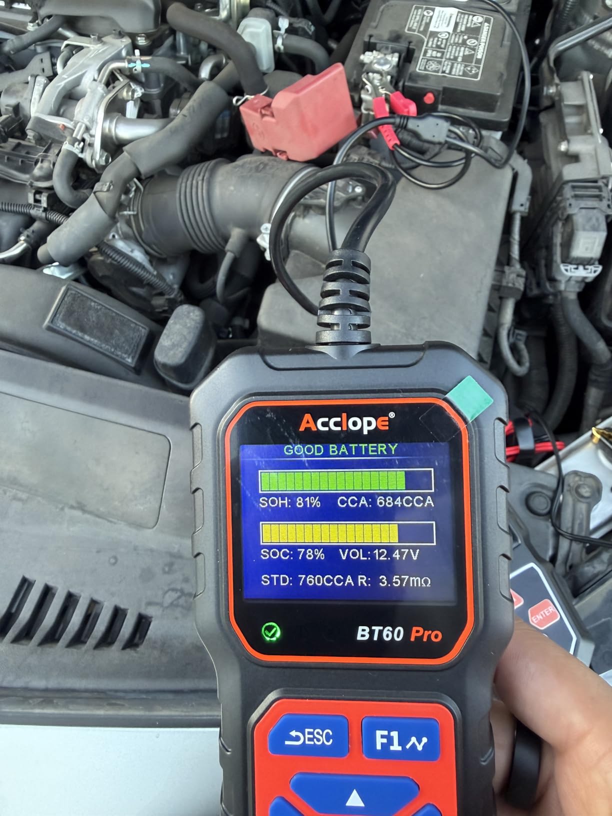 BT60 PRO 2–120Ah Battery Tester 6V/12V/24V 100–3000 CCA QR Report customer photo 2