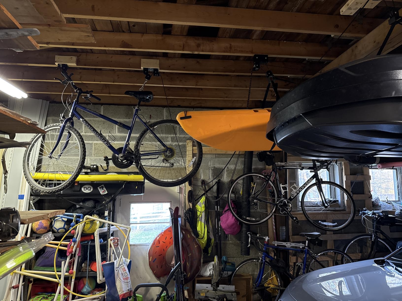 TRUSOON Bike Hoist, Heavy Duty Ebike Pulley System for Garage Ceiling, 85lb customer photo 1