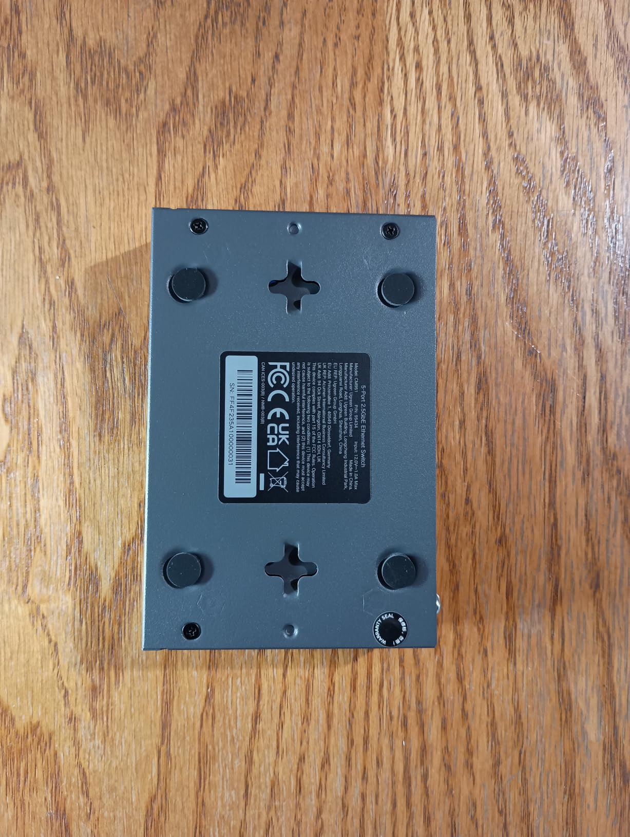 UGREEN 2.5Gb Switch, 5-Port Ethernet Switch, 5 x 2.5Gb Uplink, Metal Case customer photo 2