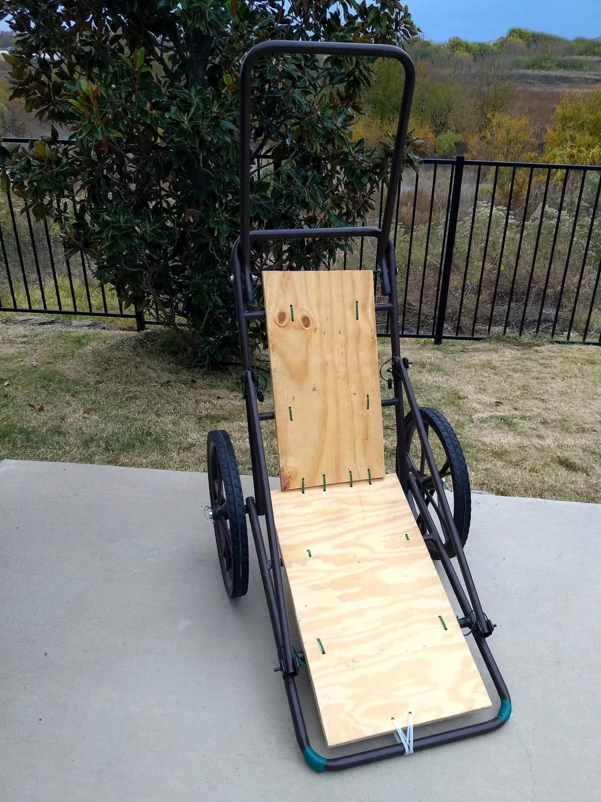 Goplus Folding Deer Cart, 550 LBS Adjustable Game Cart with 20 Inch Big Wheels, Heavy Duty Cargo Carrier, 2-in-1 Deer Hauler for Luggage, Firewood, Animal customer photo 2