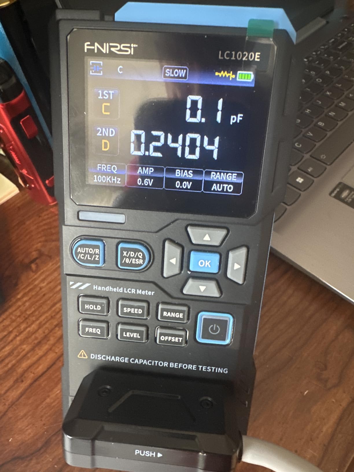 FNIRSI LC1020E 100kHz LCR Meter, 19,999 Counts Resistor Inductor Capacitor Tester, Auto Component Detect, Measures ESR/Q/D/θ/X, 2.8” Color TFT, Dual Parameter Display, Sorting & Open/Short Calibration customer photo 2