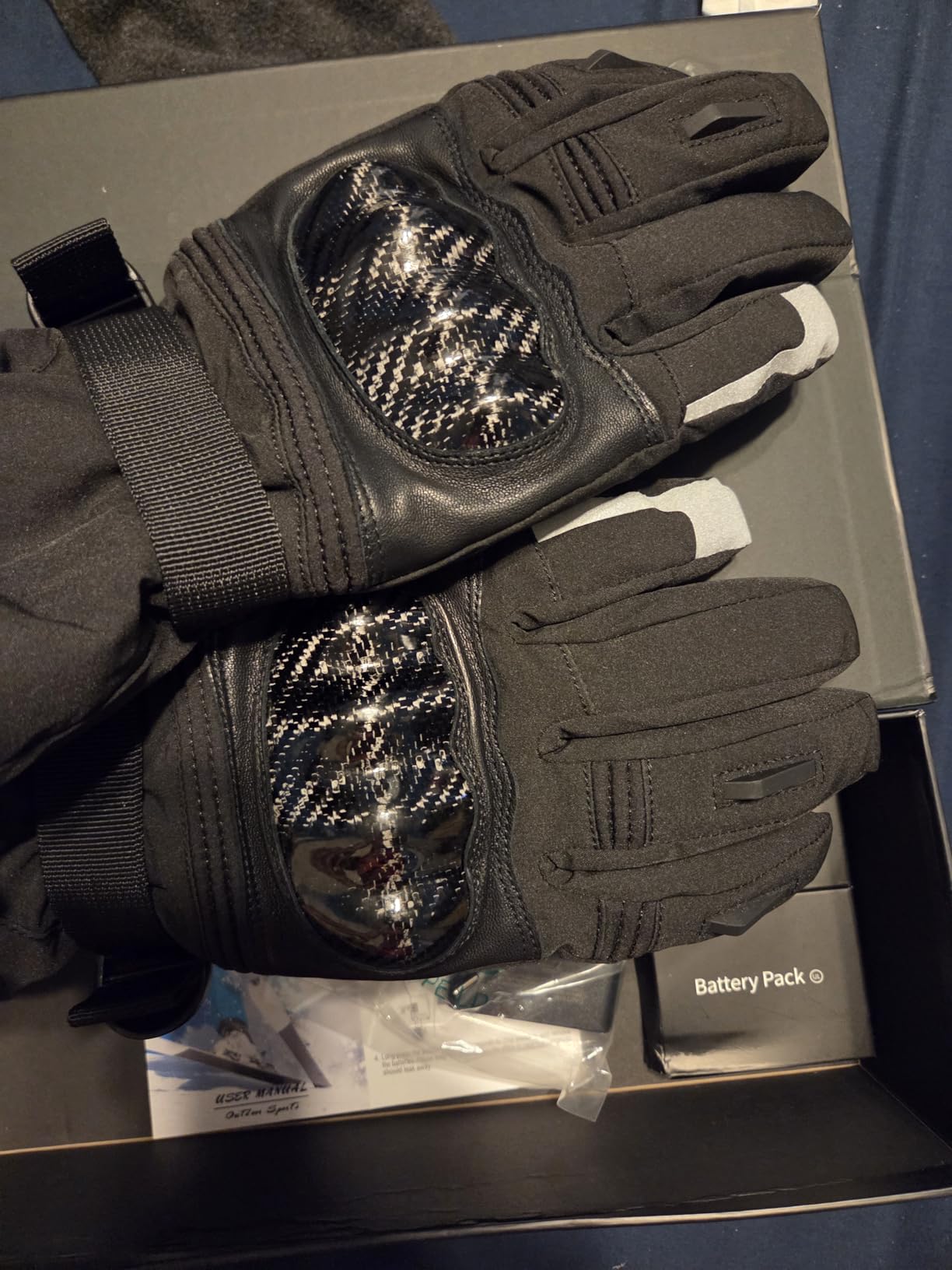 Heated Motorcycle Gloves for Men Women, Rechargeable Heated Gloves, Touchscreen Heating Gloves for Skiing, Motorcycle, Hunting, Riding customer photo 2