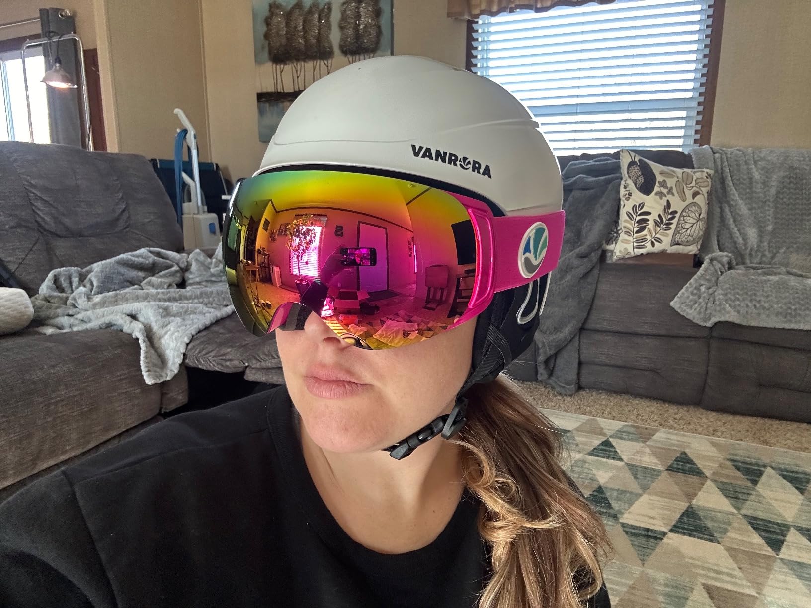 VANRORA Ski Helmet and Goggles Set, Snowboard Helmet for Men Women & Adults | Climate Control Vent, Interchangeable Lens Ski Goggles, Adjustable Fit, Safety-Certified for Skiing, Snowboarding customer photo 2
