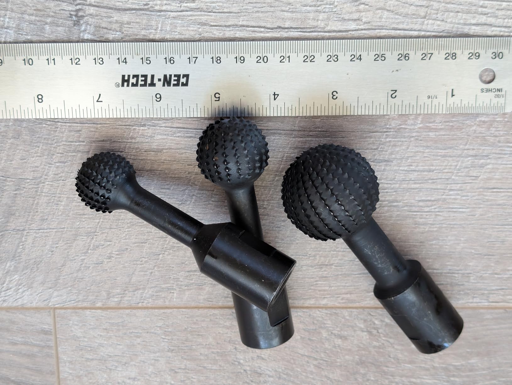 BURMONG Sphere Rotary Burr Set - 5/8-11 Thread Ball Gouge Attachments for 4-1/2