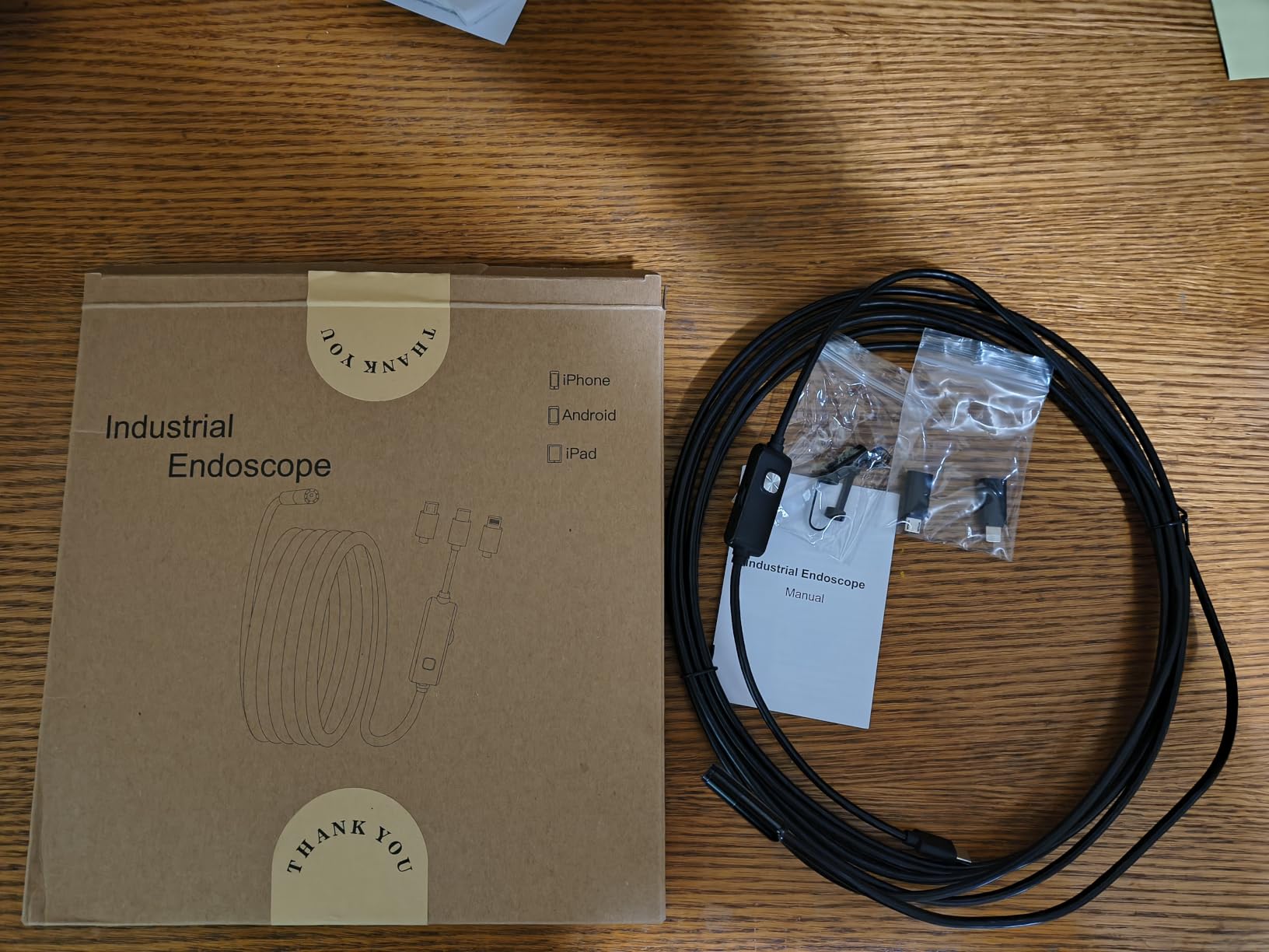 Endoscope Camera with Light,1920P HD Borescope with 8 Adjustable LED Lights customer photo 1