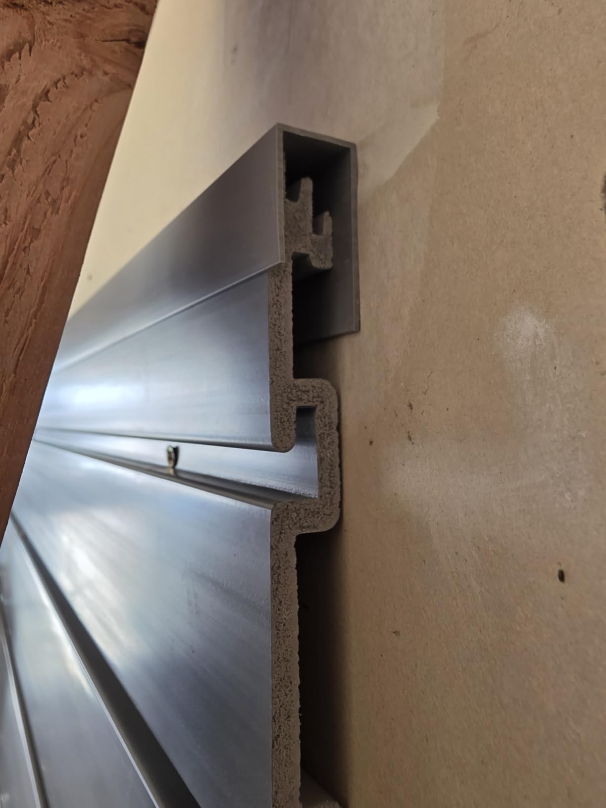 Slatwall Panel 4x8FT, Garage Slat Wall Storage Systems Durable and Sturdy, Easy-to-Install Interlocking PVC Slat Wall Organizer Panels Flexible and Convenient, Maximize Vertical Space customer photo 1