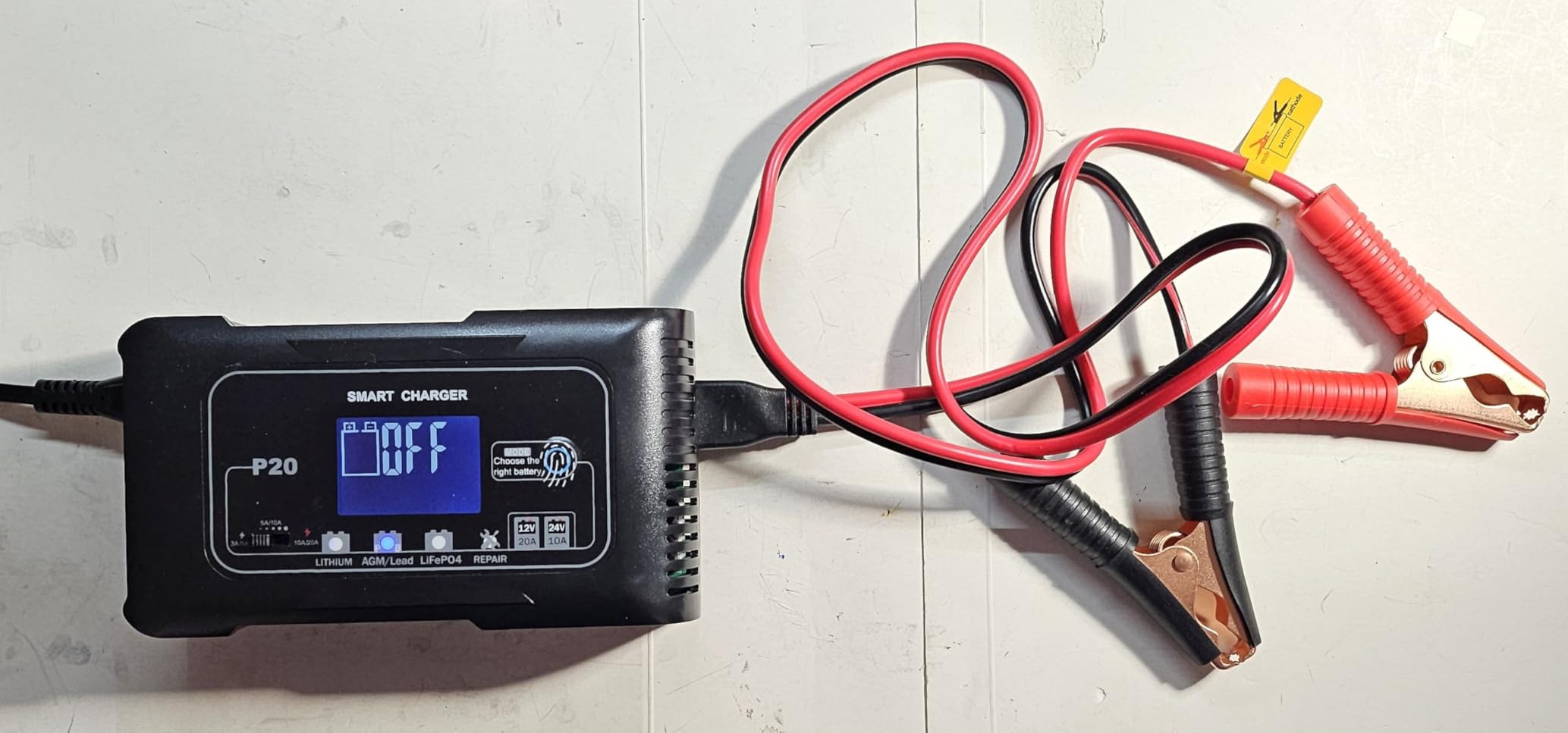 Car Battery Charger 0-20A, 12V/24V Battery Maintainer Trickle Charger customer photo 1