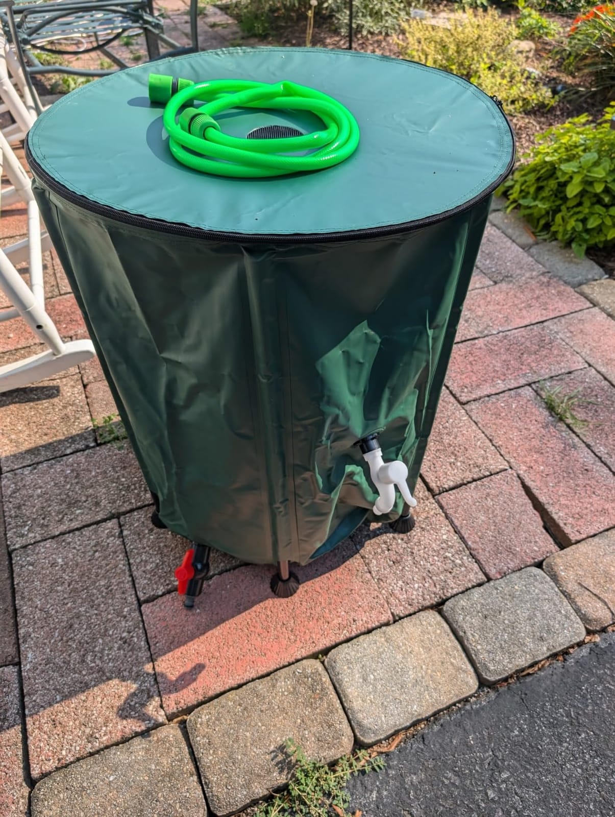 SKM Collapsible Rain Barrel, Anti-Leak 1000D 3-Layer PVC, 53 Gallon, Black customer photo 1