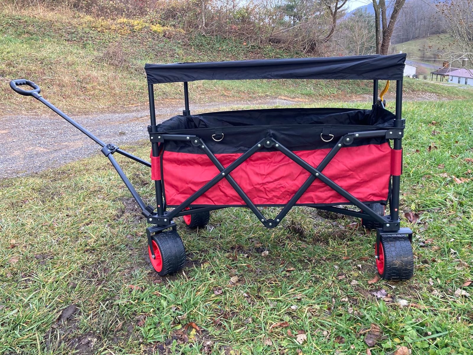 SUNNYFEEL Foldable Wagon Cart with Canopy - 445L Extra Large customer photo 2