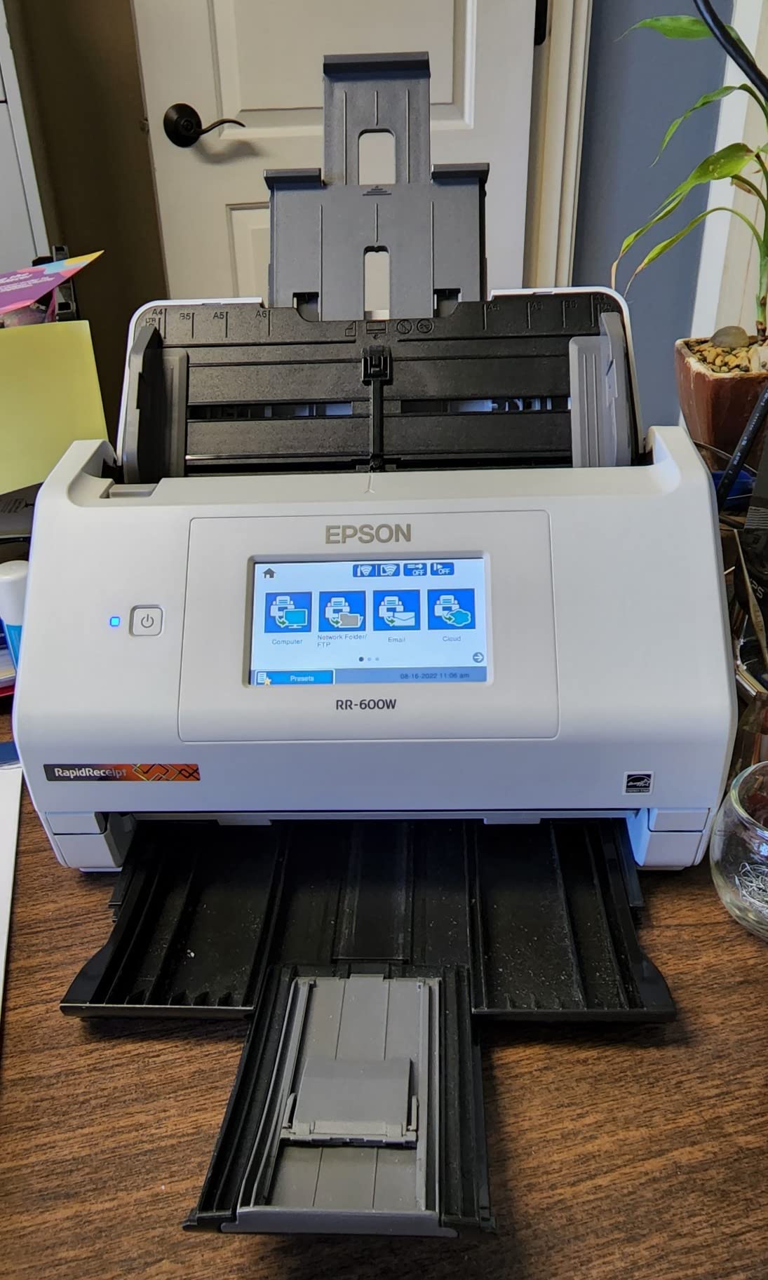 Epson RapidReceipt RR-620W Wireless & USB High-Speed AI & Cloud Ready Desktop Color Duplex Receipt & Document Scanner for Mac & PC, up to 45 ppm, 4.3