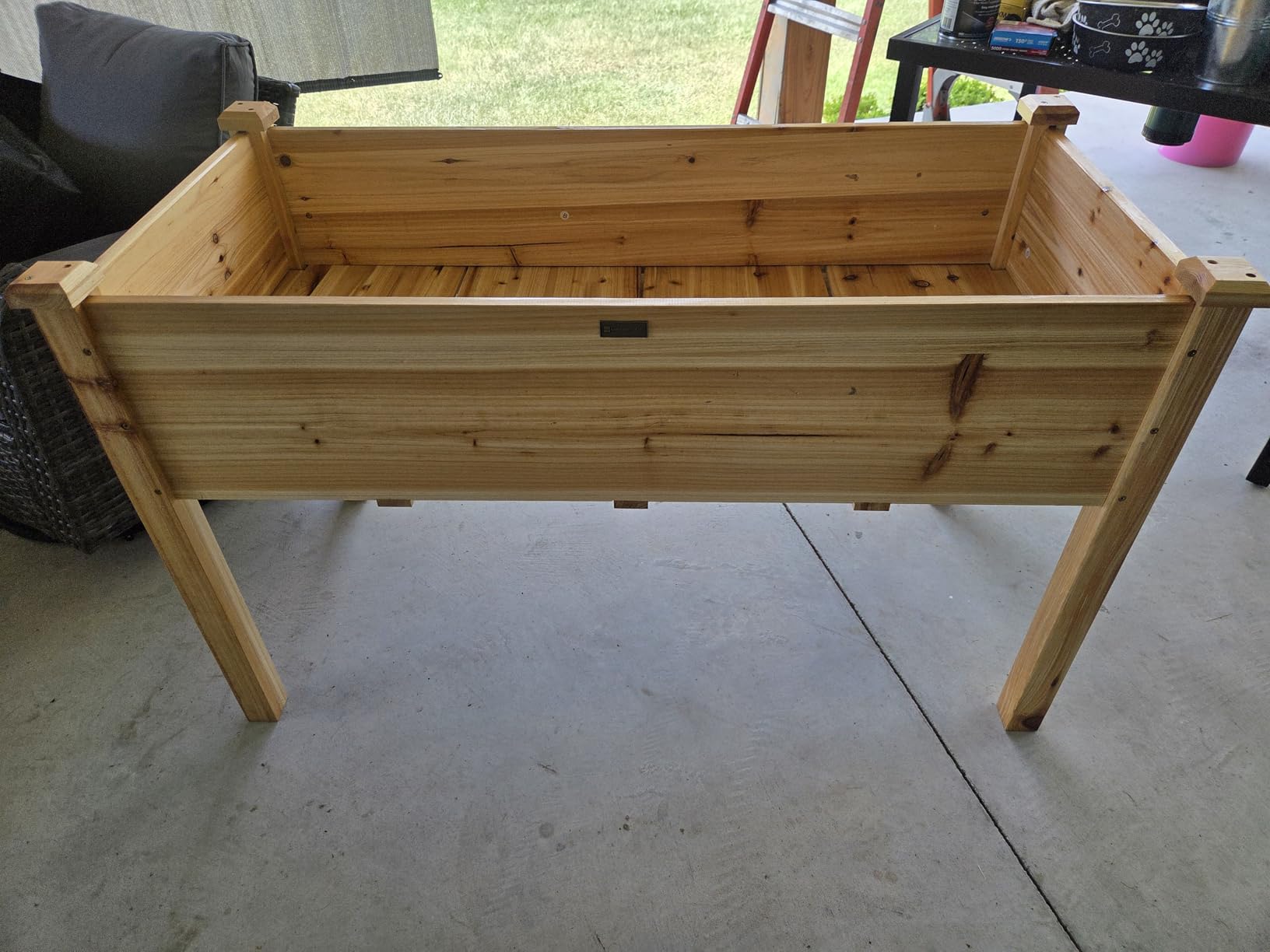 Best Choice Products 48x24x30in Raised Garden Bed, Elevated Wood Planter Box Stand for Backyard, Patio, Balcony w/Bed Liner, 200lb Capacity - Pink customer photo 1