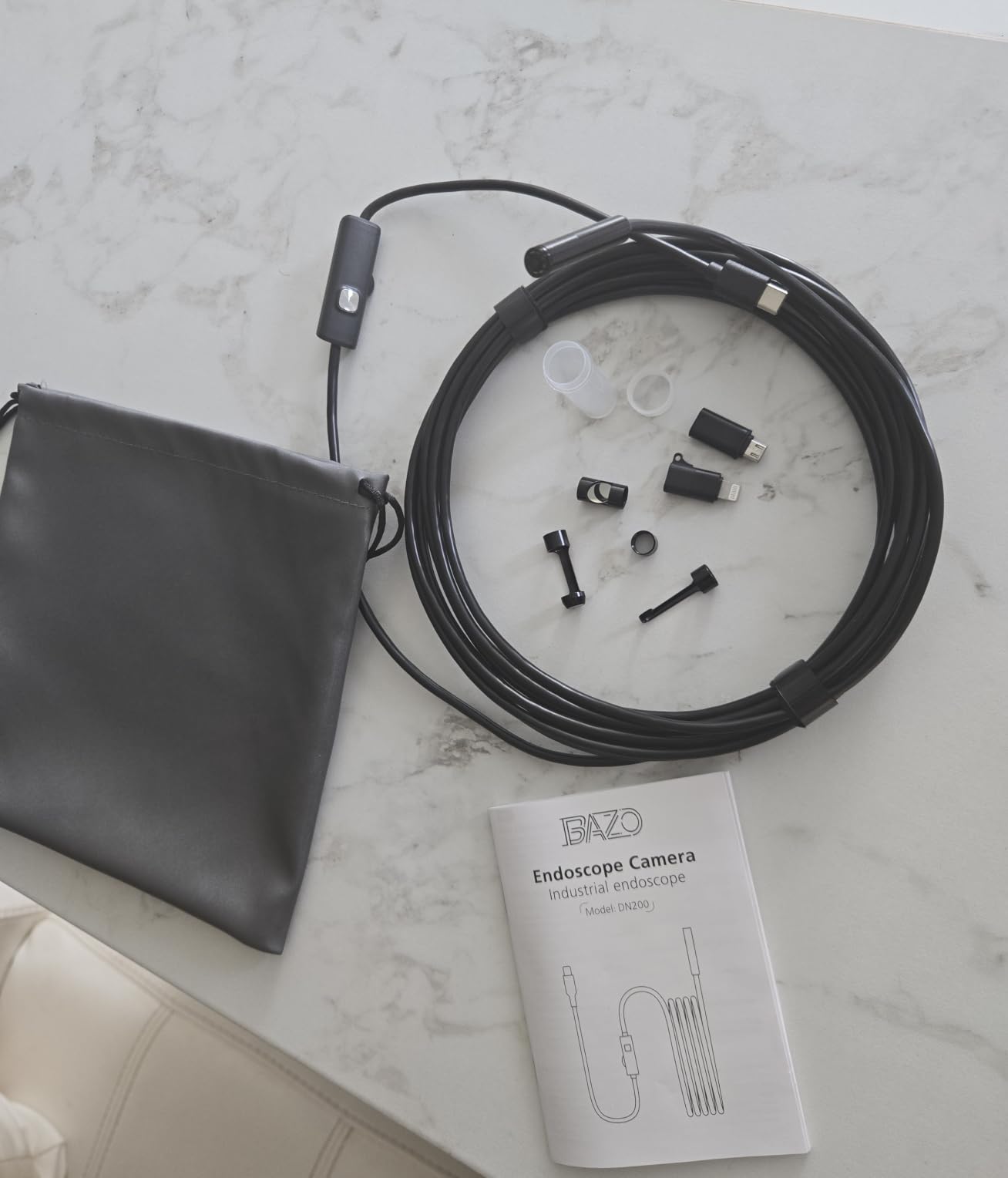 BAZO Endoscope Camera with Light –1920P HD Borescope with 8 Adjustable LEDs customer photo 1
