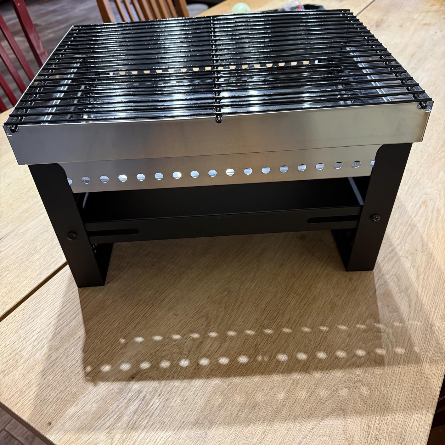 Portable Foldable Charcoal Grill, Small Tabletop Hibachi, Campact BBQ Grill customer photo 1
