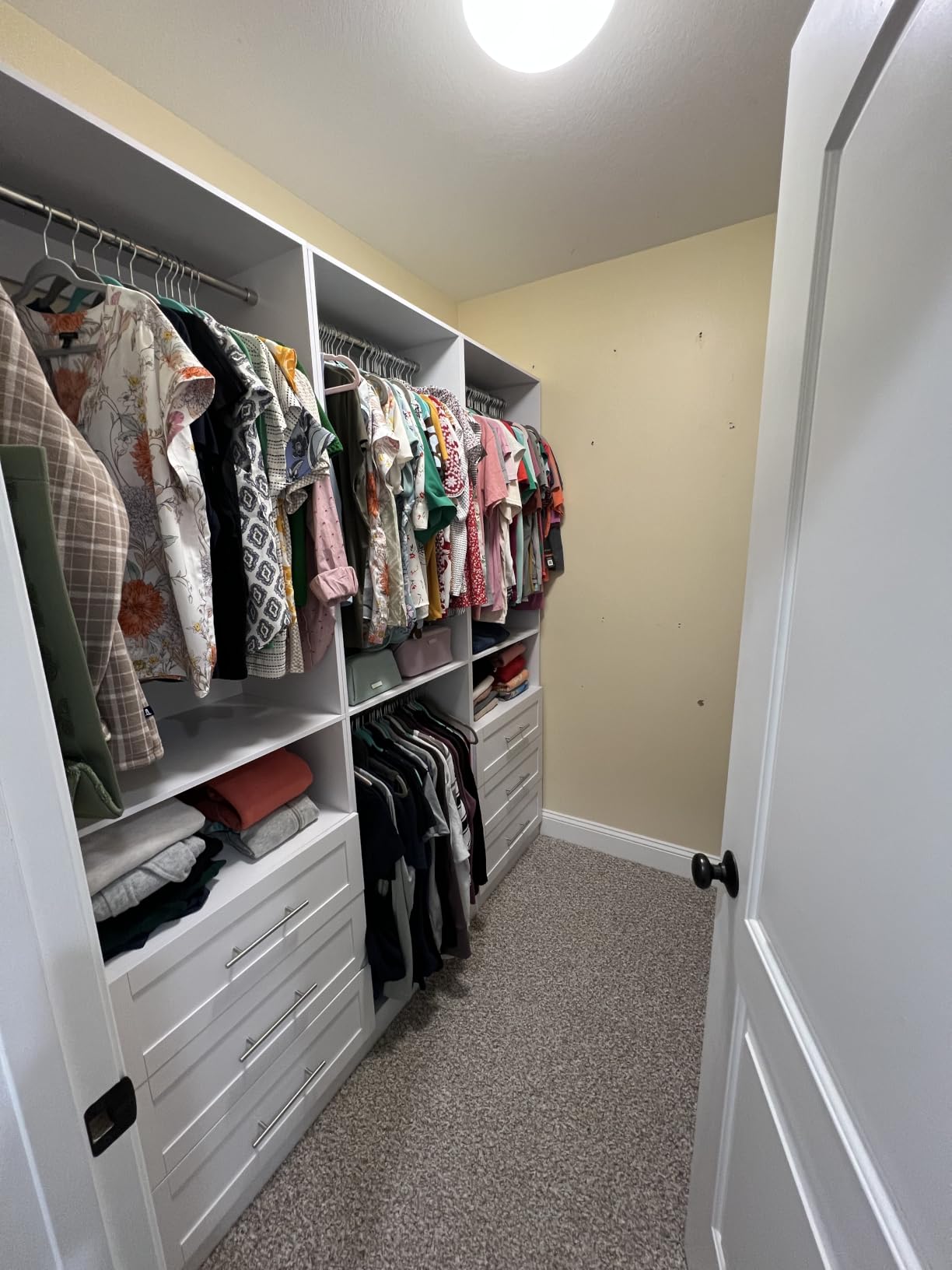 Fastgo Closet System with 9 Drawers, 8 Shelves, 8–23.5FT Custom Modular Closet Organizer Systems Kits for Walk in Closet with 10 Hang Rods, Led Light & Mirror, Shoe Storage, 4 Sets, White customer photo 1