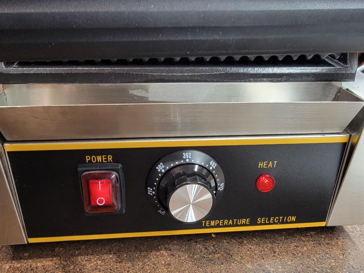 Commercial Panini Press - 3600W Electric Panini Grill, Stainless Steel, Dual Temp Controls, Double Sandwich Press w/Nonstick 19