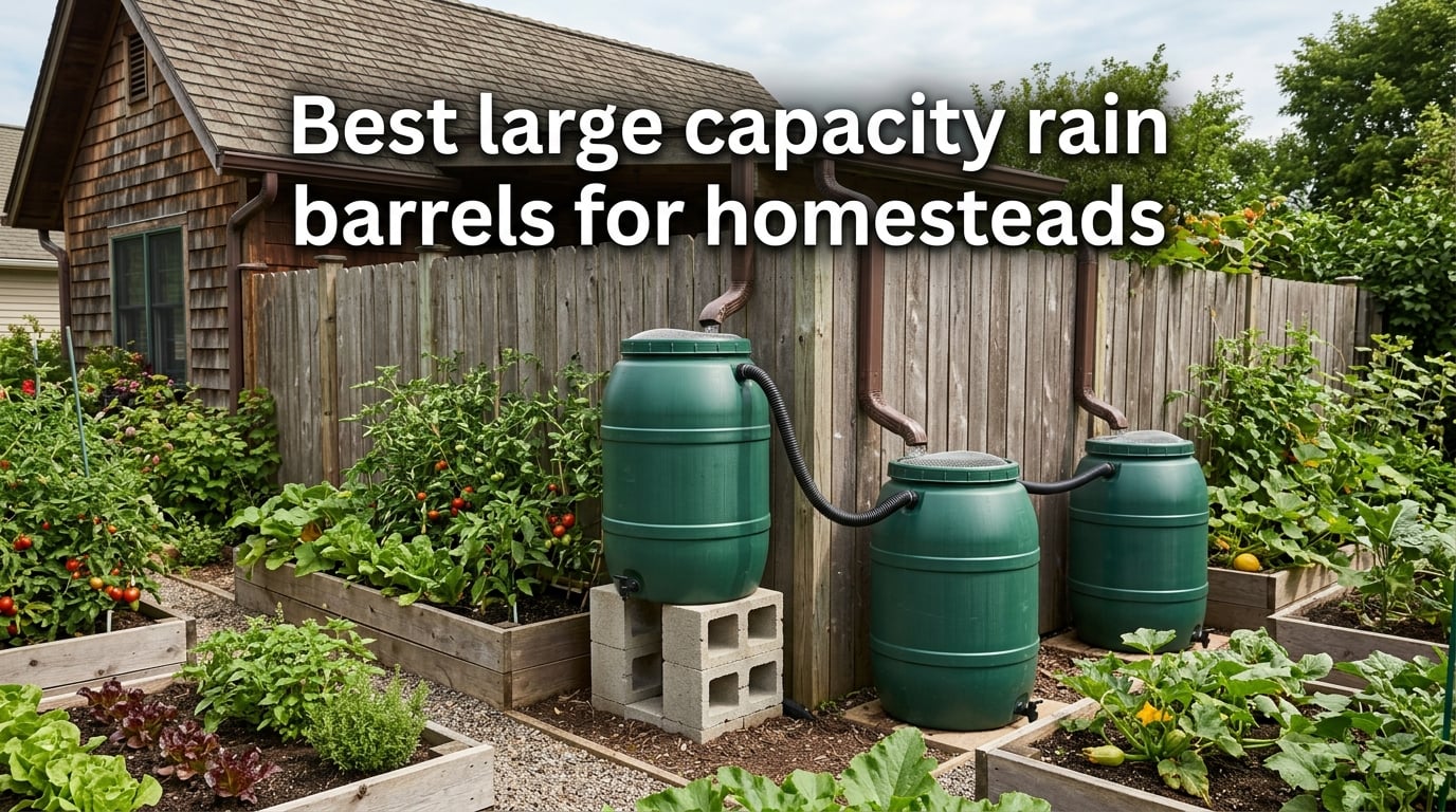 Best large capacity rain barrels for homesteads