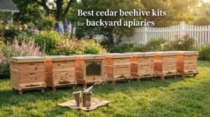 Best cedar beehive kits for backyard apiaries