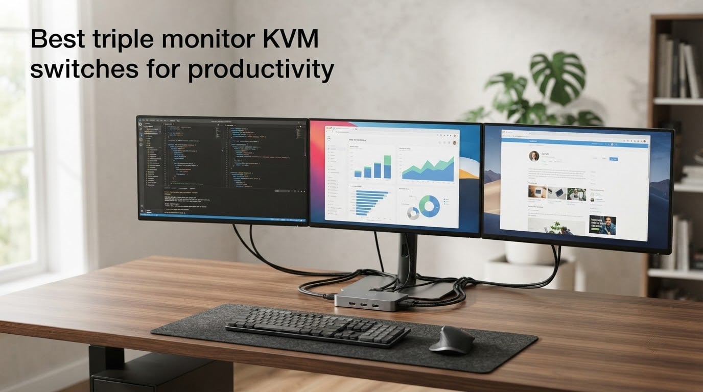 Best triple monitor KVM switches for productivity