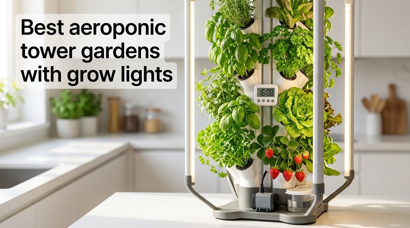 Best aeroponic tower gardens with grow lights