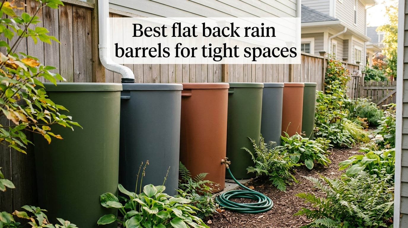 Best flat back rain barrels for tight spaces