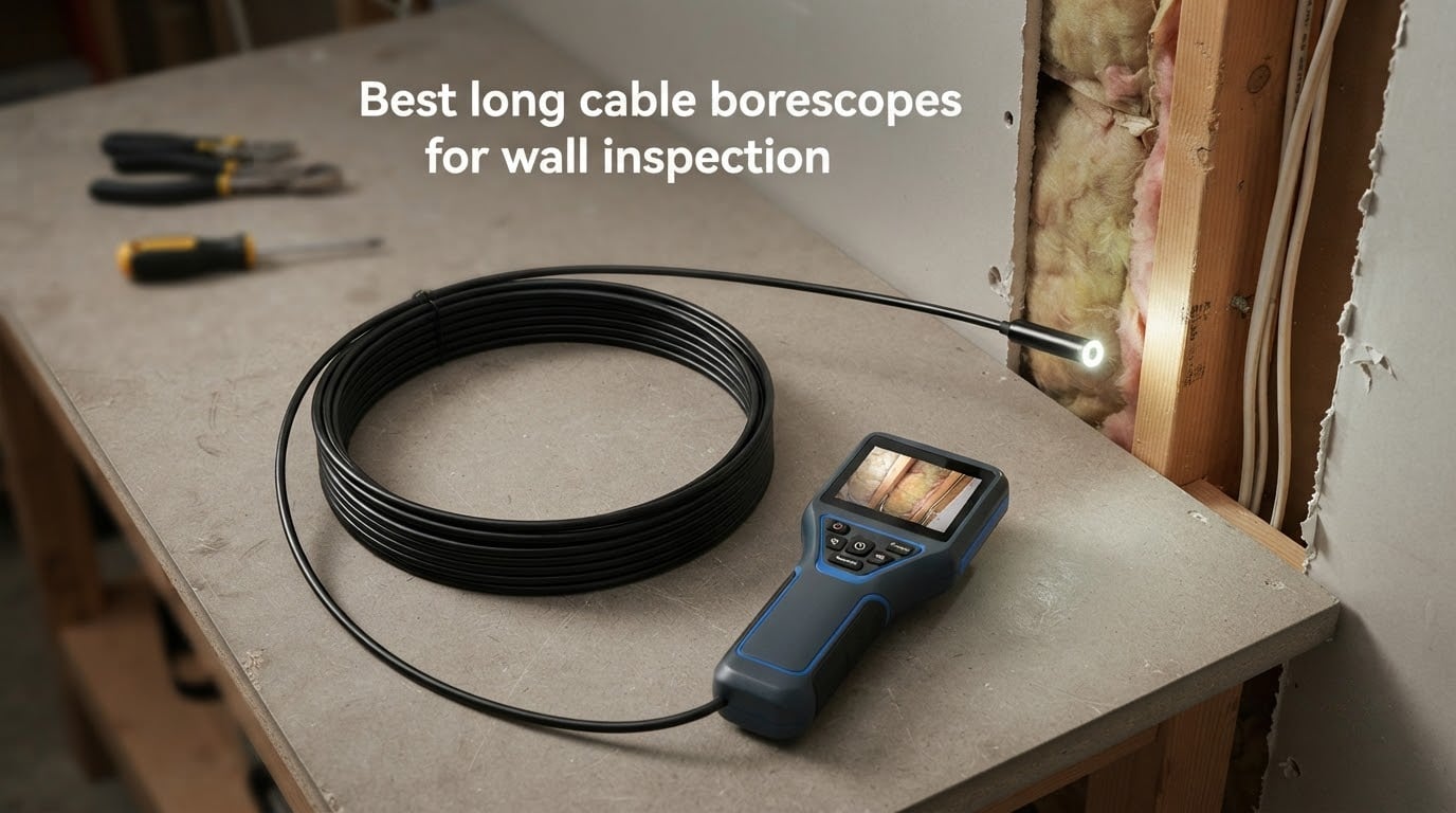 Best long cable borescopes for wall inspection