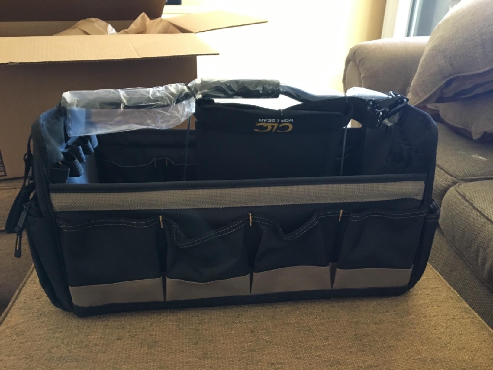 Custom Leathercraft WORK GEAR 1579 20 Inch, Open Top, Soft Sided Tool Box, 27 Pockets customer photo 2