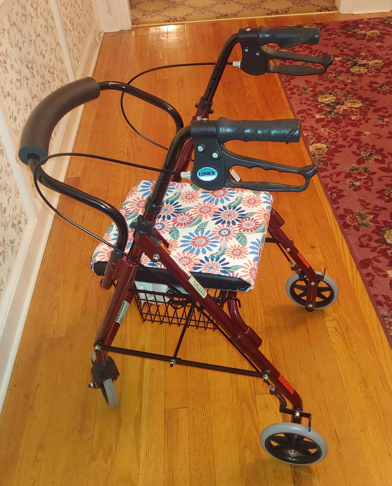 Lumex Walkabout Junior Rollator - Narrow Rolling Walker with Seat for Seniors & Small Spaces customer photo 2