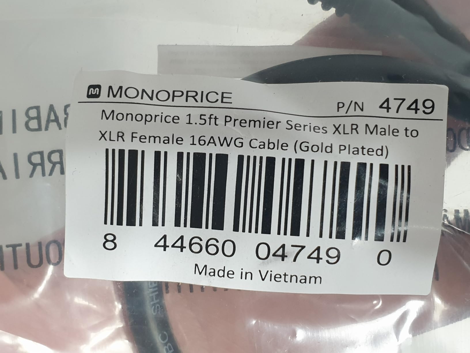 Monoprice XLR Male to XLR Female Cable - 15 Feet - Black, 16AWG, Gold Plated, Microphone & Interconnect - Stage Right Series customer photo 2