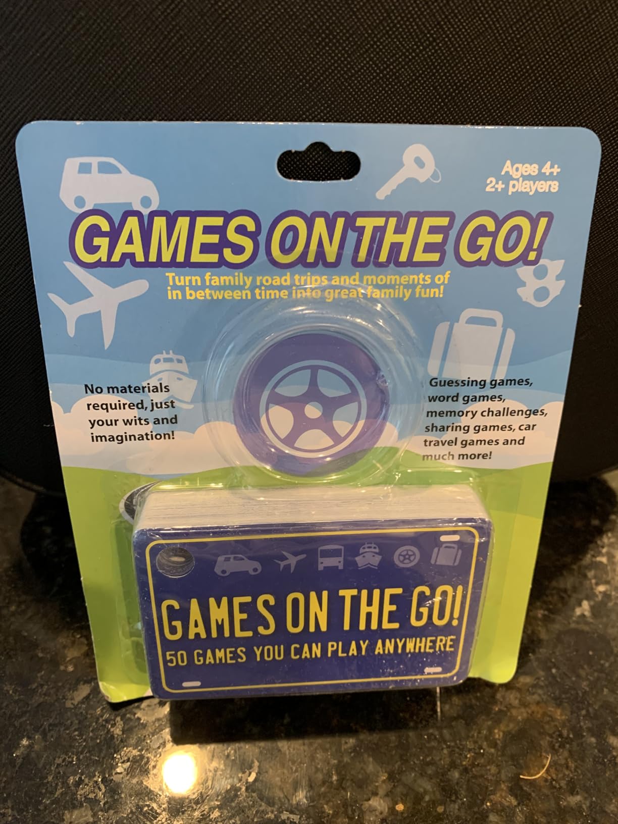 Games on the Go by Continuum Games - Portable Roadtrip Family Games to Challenge and Entertain for 2+ players , Blue customer photo 2