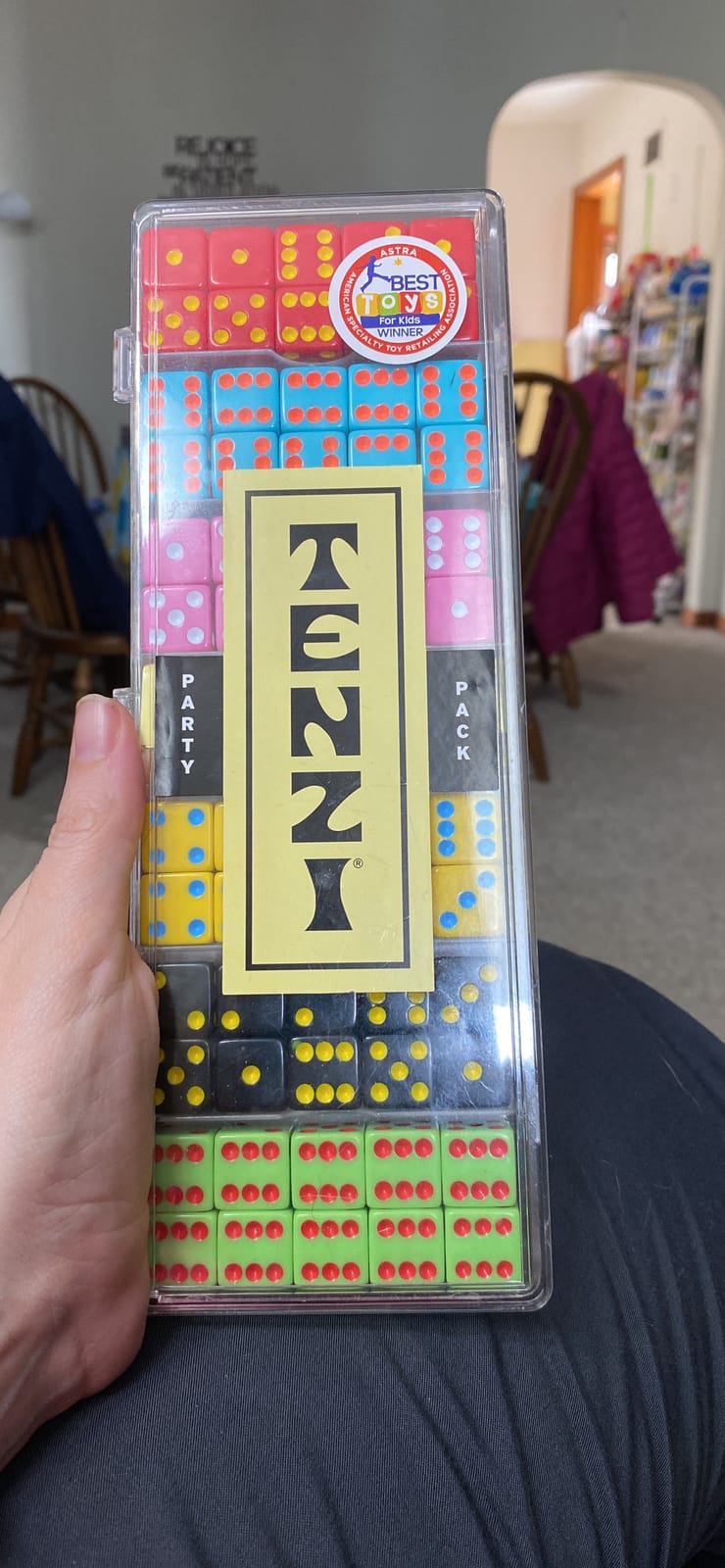 TENZI Party Pack Dice Game - A Fun, Fast Frenzy for the Whole Family - 6 Sets of 10 Colored Dice with Storage Case - Colors May Vary customer photo 1