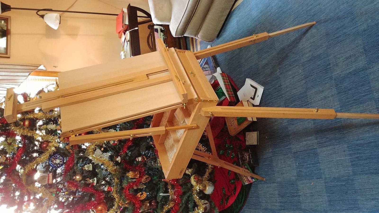 U.S. Art Supply Large Beechwood French Easel, Adjustable Plein Air Easels customer photo 1