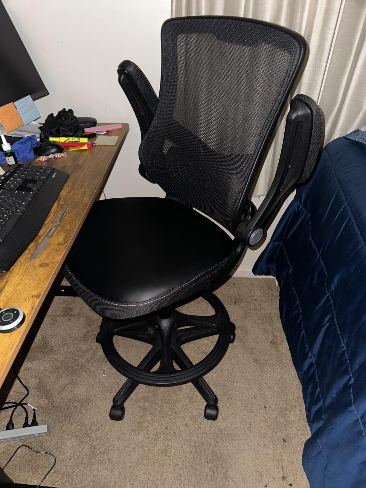 BestOffice | Tall Drafting Chair | Black | Ergonomic Office Chair customer photo 1