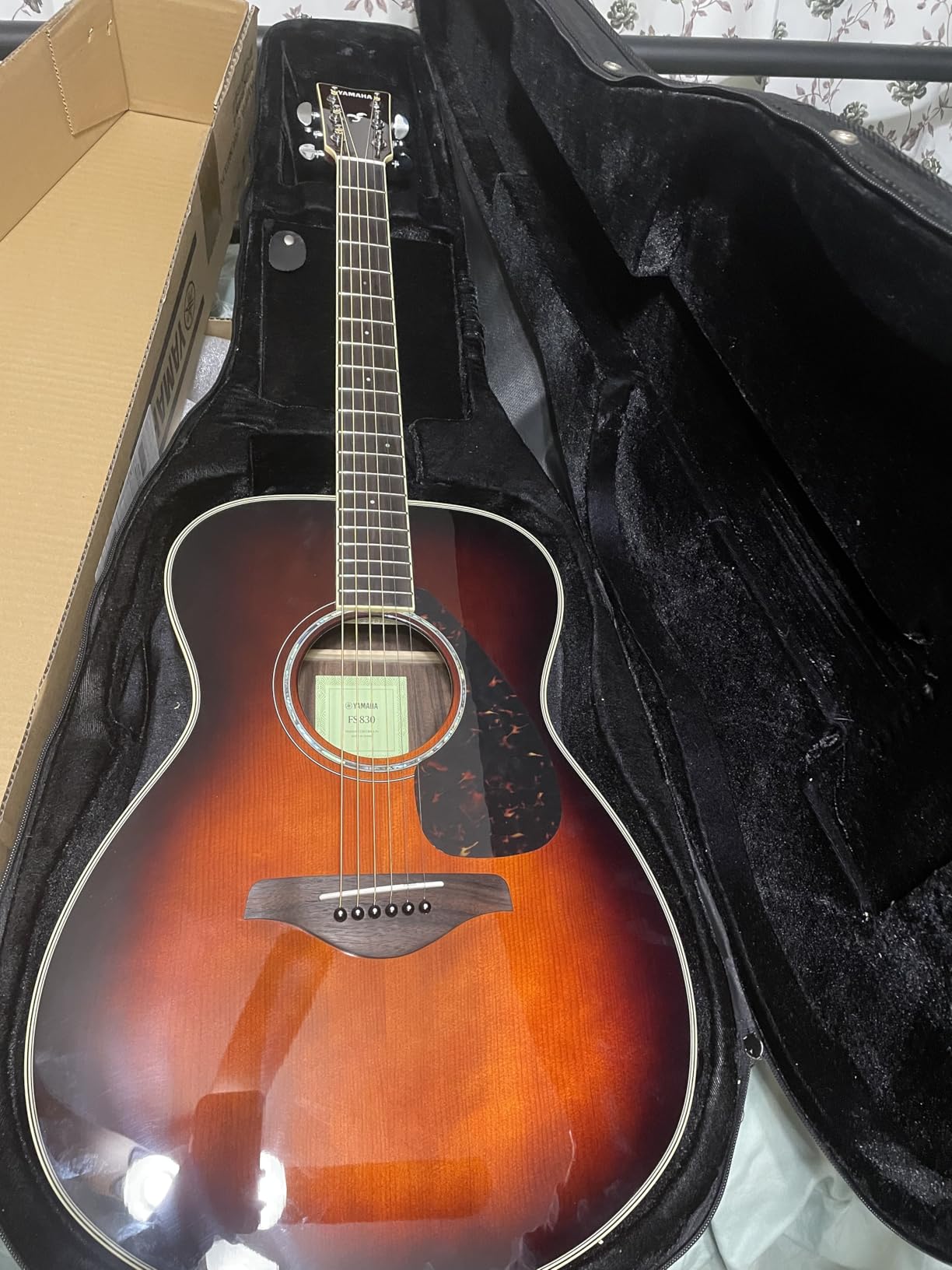 Yamaha FS830 Small Body Solid Top Acoustic Guitar, Natural customer photo 1