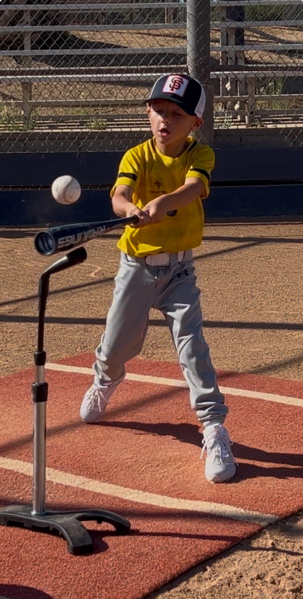 Tanner Heavy Batting Tee | Ultra Durable Hitting Tee with Weighted “Claw” Base for Ultimate Stability on Uneven Surfaces | Adjusts from 26-43