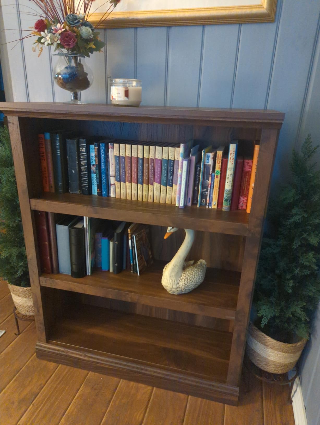 Sauder 3 Tier Book Shelf Wooden Bookcase Multipurpose Bookshelf for Home Office, Living Room, in Estate Black customer photo 1