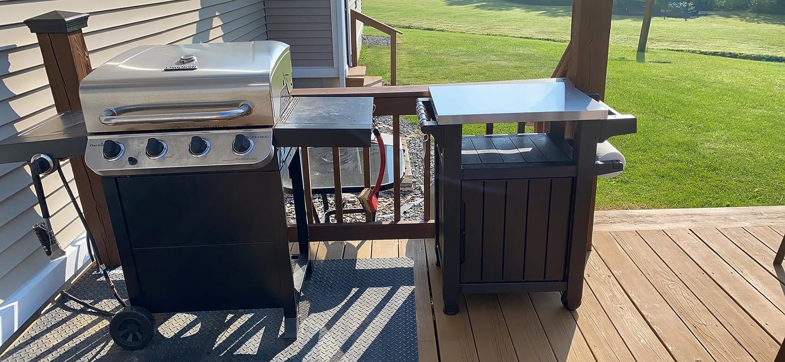 Keter Unity Outdoor Grill Prep Table & Serving Cart, 40 Gal, Brown customer photo 1
