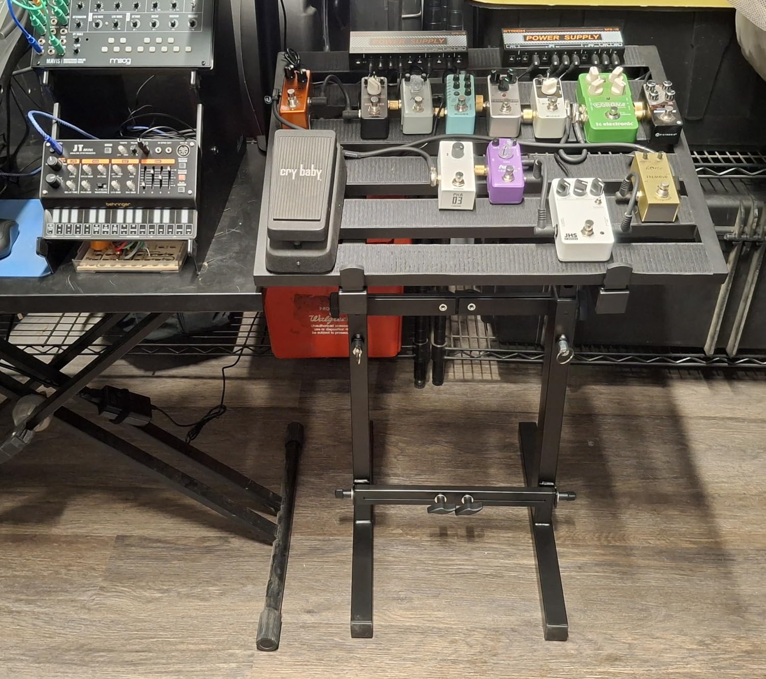 Rockville RXS20 Portable Mixer Stand, Adjustable Height and Width, Black customer photo 2