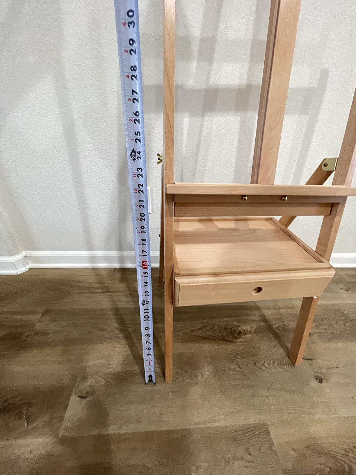U.S. Art Supply Large Wooden H-Frame Easel with Storage Drawer & Shelf customer photo 1