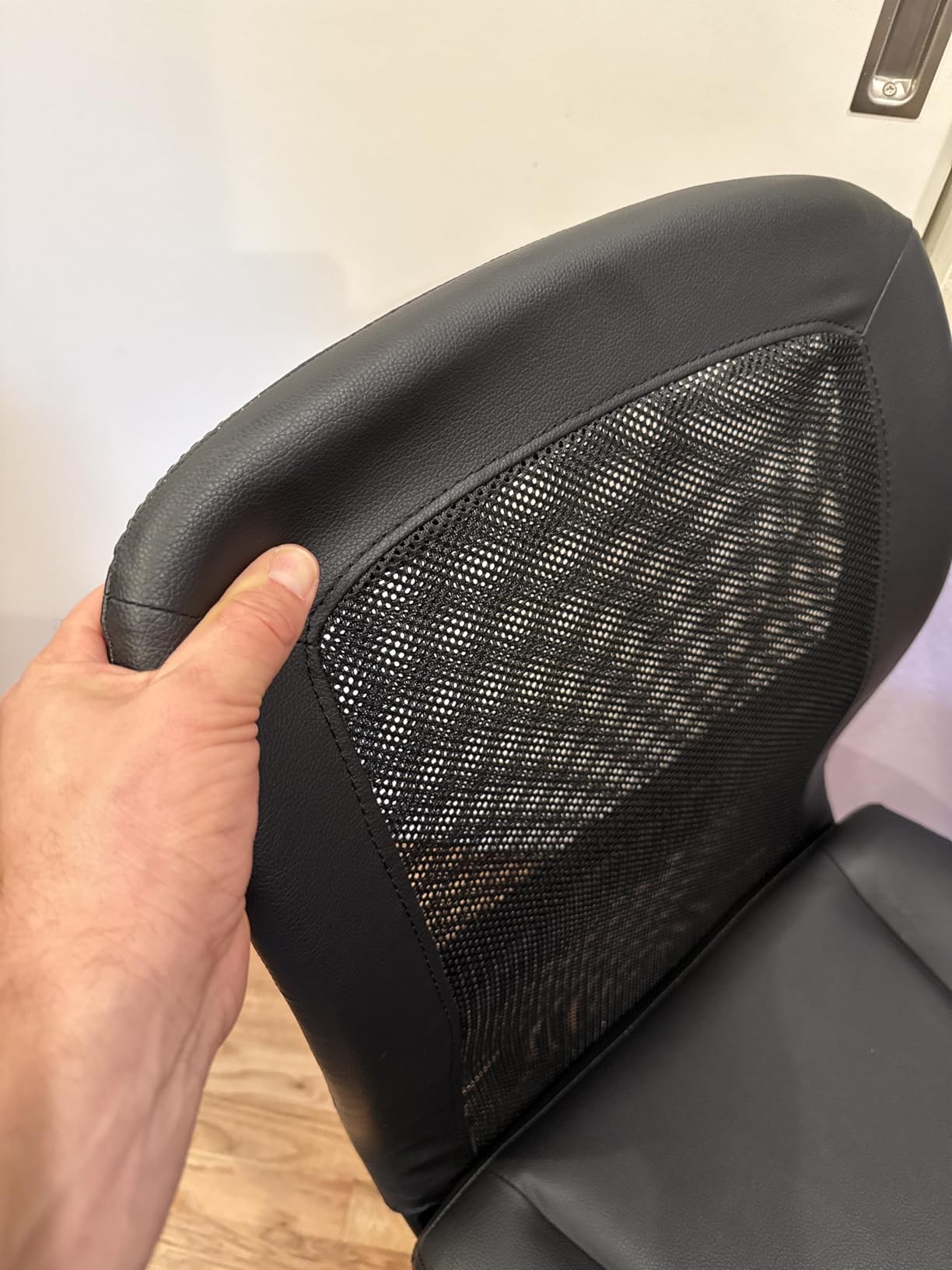 Serta Armless Small Home Desk Chair with Wheels, Ergonomic Mesh Back Chair customer photo 2