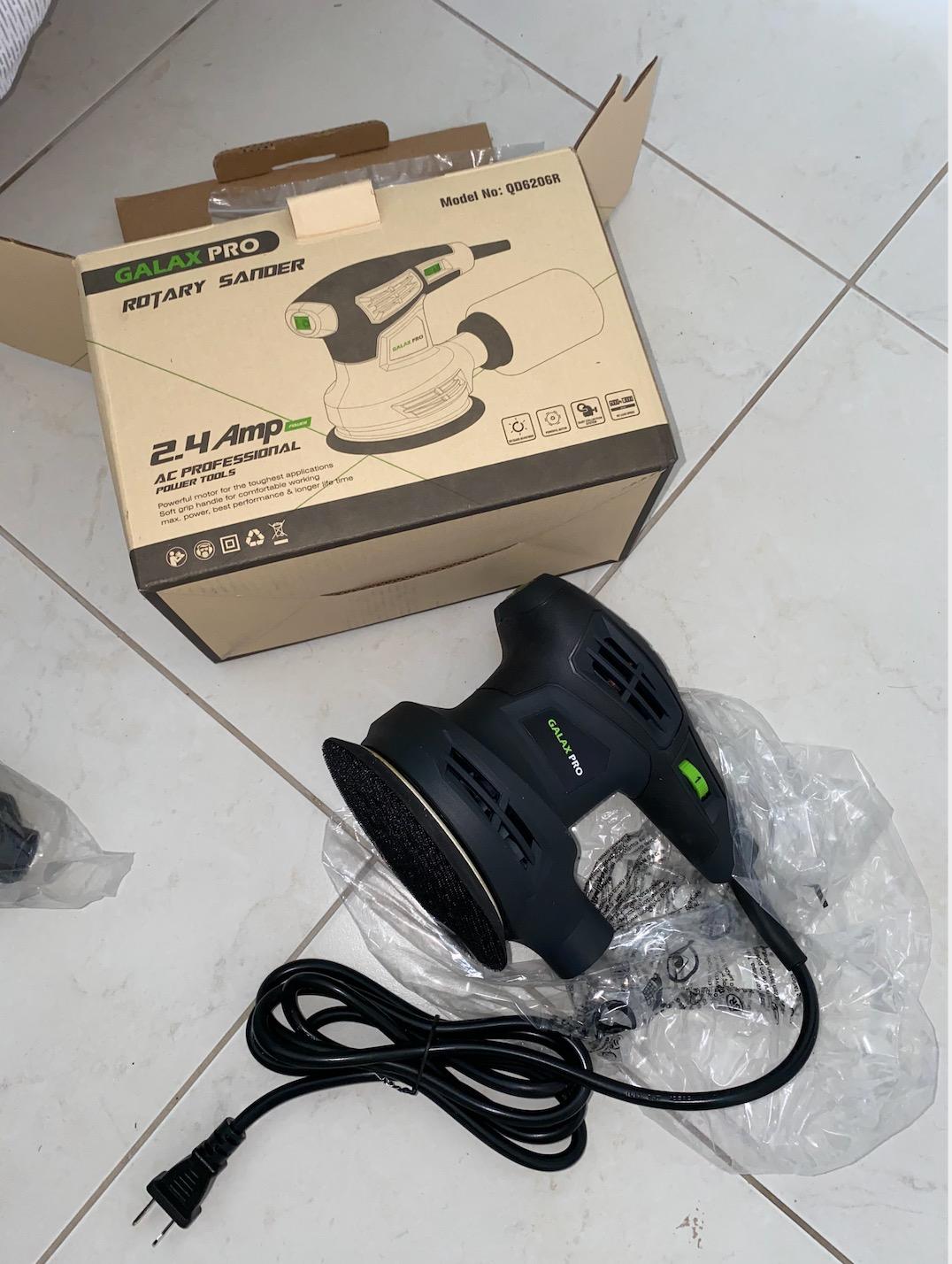 GALAX PRO 13000OPM Random Orbital Sander 6 Variable Speed with 15 Sandpaper customer photo 1