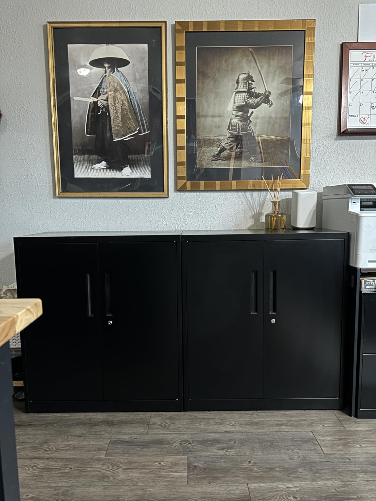 INTERGREAT Metal Storage Cabinet with Locking Doors, Lockable Steel Storage Cabinets with 2 Doors and Shelves, Black Metal Cabinets with Lock, Small Steel Cabinet for Office, Garage, Home, Shop customer photo 1
