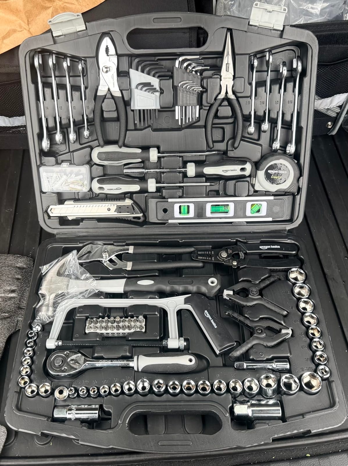 Amazon Basics 131-Piece General Household Hand Tool Set with Storage Case for Home Repair, Portable customer photo 2