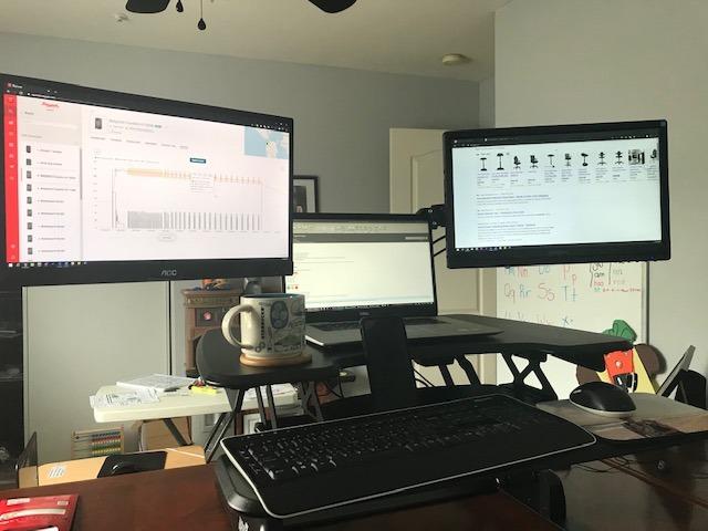 Vari - VariDesk Essential 30 - Two-Tier Standing Desk Converter for Home Office - Adjustable Sit Stand Desk with 11 Height Settings - Standing Desk Riser for Monitor & Accessories - 30
