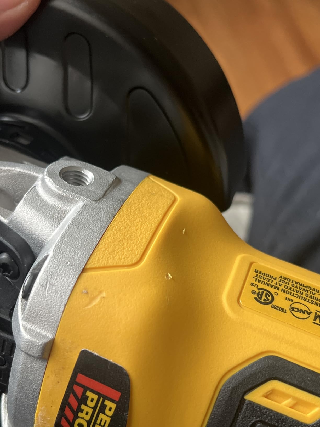 DEWALT 20V MAX* XR Angle Grinder with Kickback Brake, Slide Switch, 4-1/2-Inch, Tool Only (DCG405B) customer photo 2