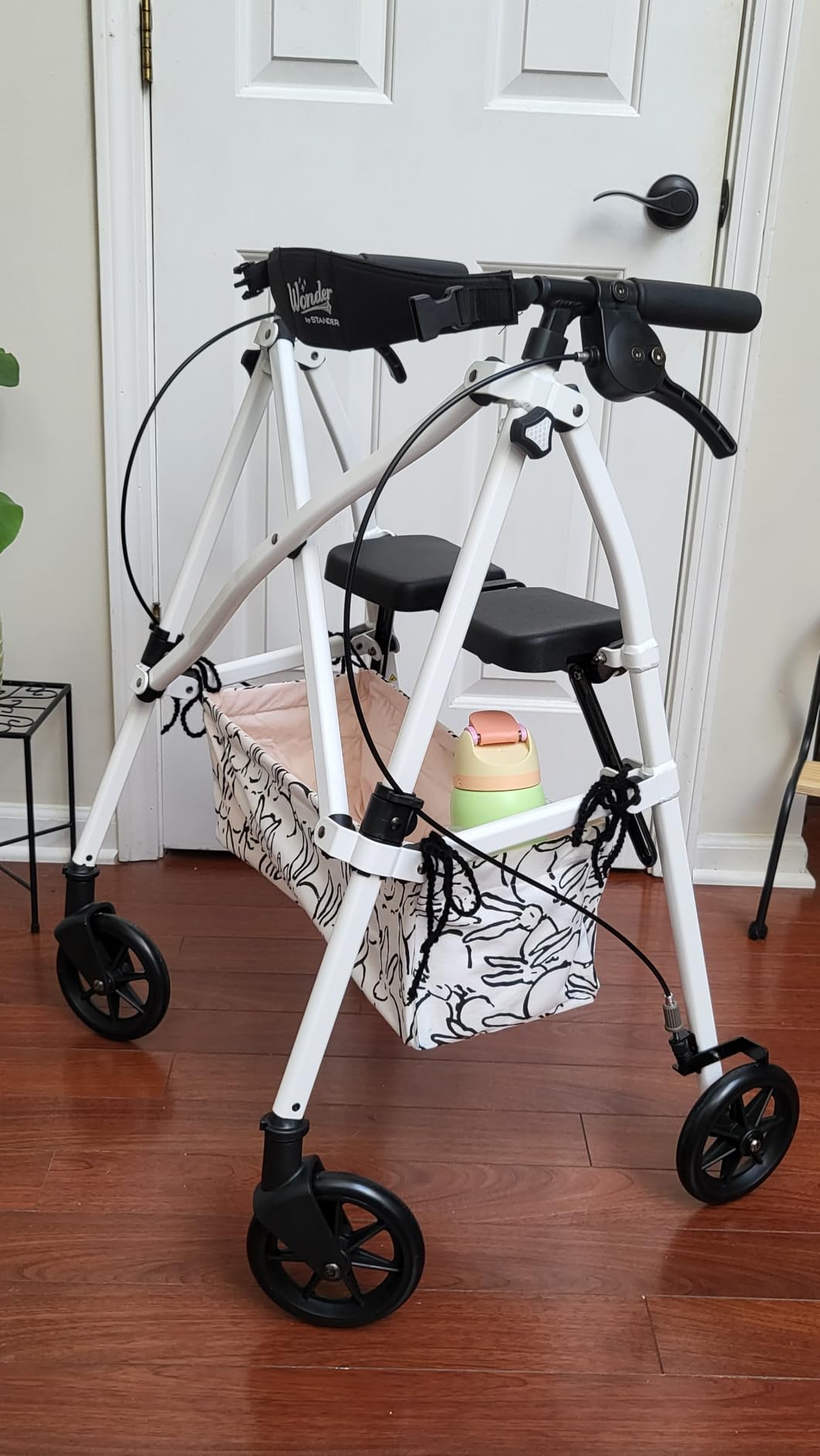 Stander Space Saver Rollator, Lightweight Folding Rolling Walker with Seat for Seniors & Adults, 4-Wheel Mobility Aid with 6-inch Wheels, Locking Brakes & Padded Seat with Backrest, Cobalt Blue customer photo 2