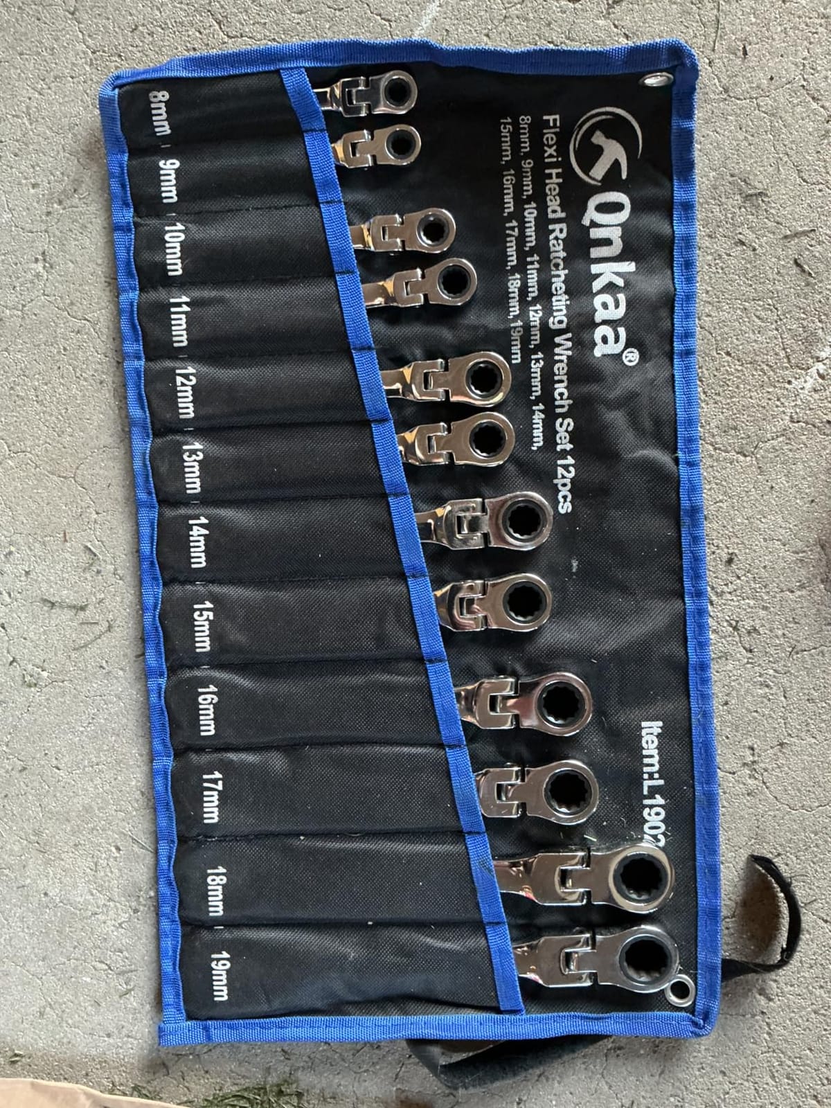 Qnkaa Flexible Ratchet Wrench Set 12pcs 8-19mm Spanner Gear Ring Ratcheting Combination Flexi Wrench Kit Metric Flex Head customer photo 1