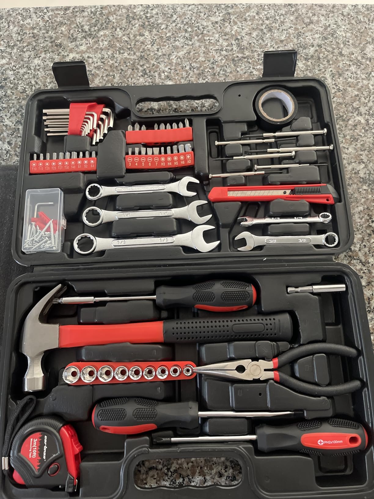 CARTMAN 148-Piece Household Tool Set, Blue Tool Kit with Plastic Toolbox customer photo 1